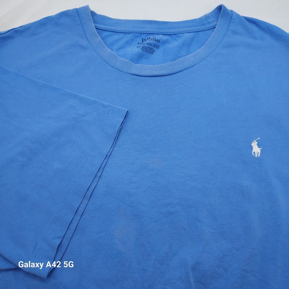Polo Ralph Lauren Mens 4XLT Blue Short Sleeve Crew Neck Pony Logo T-Shirt